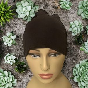 Yves Saint Laurent black cotton head wrap